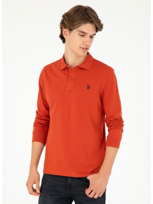 U.S. Polo Assn.  Klasik Yaka Kiremit Erkek Sweatshırt G081GL082.000.1926879