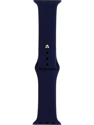 ekılıf - ​​​Apple Watch 44mm - Kordon Band Serisi Klasik Kordon Silikon Strap Kayış - Midnight Blue - T31256