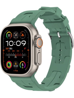 noktaks - ​​​Apple Watch Ultra 49mm - Kordon Silikon Kordon - KRD-92 - Petrol Yeşil - T29724