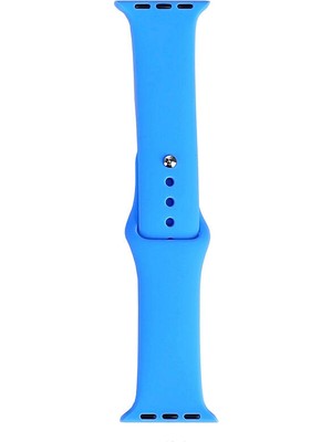 ekılıf - ​​​Apple Watch 42mm - Kordon Band Serisi Klasik Kordon Silikon Strap Kayış - Mavi - T31255