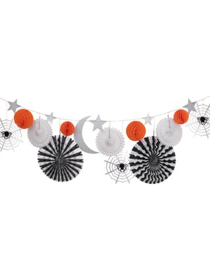 Meri Meri - Halloween Honeycomb Shapes Garland - Halloween Asılan Süs