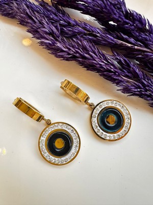 Armina Accessories Zirkon Taşlı Çelik Küpe