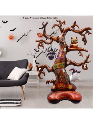 Pandoli 4d Halloween Ürkünçler Ağacı Şekilli Süpershape Folyo Balon 115 x 79  cm  1 Adet