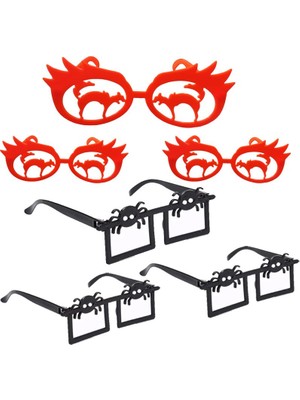 Pandoli Halloween Camsız Örümcek Ve Kedi Şekilli Gözlük 6 Adet