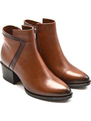 Kadın Sivri Burun Deri Bot Taba 2128242K