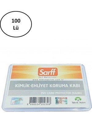 A-031H Pvc Lüx Şeffaf Ehliyet Kabı 100'LÜ