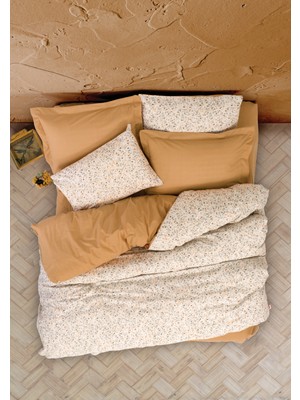 Cotton Box Petite Çift Kişilik Lastikli Çarşaflı Posy Bej Nevresim Takımı