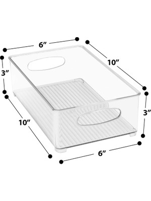 Sumsool Buzdolabı, Yiyecek, 6'lı Paket Düzenlemek Için Plastik Şeffaf Organizatör Kutusu (Yurt Dışından)