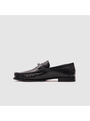 Togo Erkek Klasik Ayakkabı Siyah Açma Deri 43 Kısa Topuklu Esnek Tabanlı Şık Tasarım