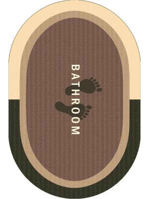 Bathroom Kahverengi Su Geçirmez Kaydırmaz Banyo Paspası Banyo Halısı Su Emici Kaymaz Paspas 40 x 60