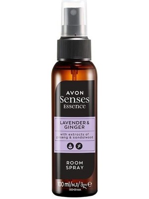 Avon Senses Essence Lavender & Ginger Lavanta ve Zencefil Kokulu Oda Spreyi 100 ml