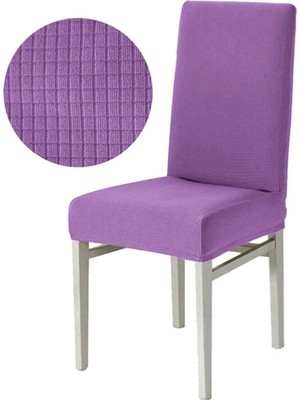 Sandalye Kılıfı Likralı Yıkanabilir Esnek Lastikli Bambu Sandalye Örtüsü 6' Lı Paket
