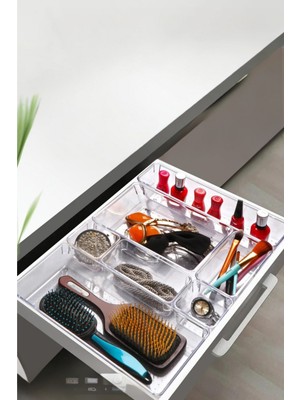 Nandy Home 7 Parça Çekmece Içi Punto Drawer Düzenleyici Organizer Şeffaf