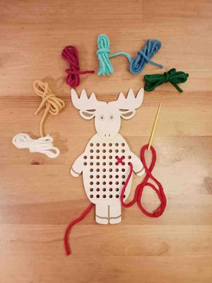 Kabajur Montessori Eğitici Geliştirici Geyik Kanaviçe Seti Oyuncak