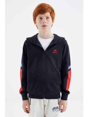 Tommy Life Tommy Life  Lacivert Fermuarlı Erkek Çocuk Sweatshirt - 11180