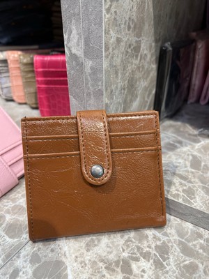 Zeyzey Butik Lola Kartlık Detay Taba Mini Cüzdan