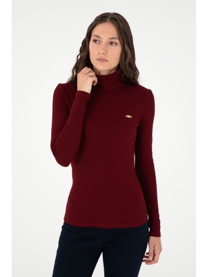 U.S. Polo Assn.  Kadın Bordo Sweatshirt 50297393-VR014