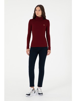 U.S. Polo Assn.  Kadın Bordo Sweatshirt 50297393-VR014