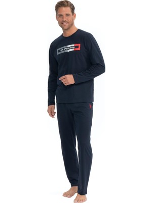 U.s. Polo Assn. Erkek Uzun Kollu Yuvarlak Yaka Penye Eşofman Pijama Takımı S25828