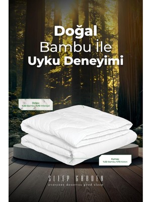 Sleep Garden Doğal Tek Kişilik Bambu Yorgan 155x215 Tela Çantalı