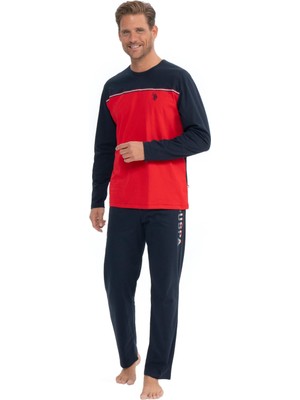 U.s. Polo Assn. Erkek Uzun Kollu Yuvarlak Yaka Penye Eşofman Pijama Takımı S25829