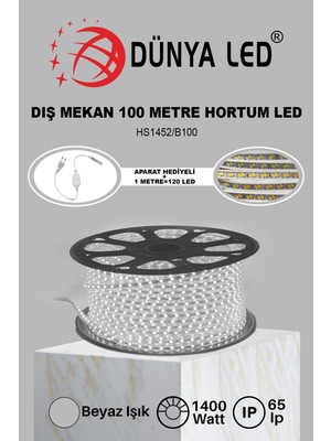 Meg Light Store 220V Trafosuz Beyaz Şerit LED 100MT