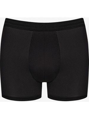 Erkek Mesh Siyah - Gri Boxer