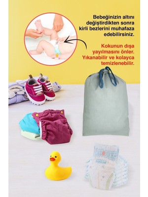 Palm Design Kumaş Mayo Torbası Bebek Bezi Torbası Kirli Temiz Kıyafet Torbası Valiz Içi Organizer Oyuncak Torba