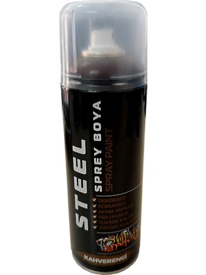 Steel Sprey Boya 400 ml Dekoratif Boya Graffiti Duvar Boyası Mobilya Boyası Metal Boyası 1 Adet