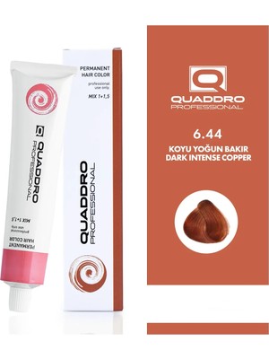 Quaddro Professional Quaddro Porfessıonel Saç Boyası 6.44 Koyu Yoğun Bakır 100 Ml
