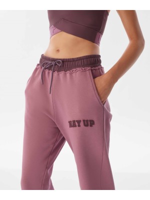 Twist Slogan Aplikeli Jogger Pantolon