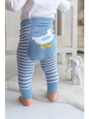 Mama Yoyo Nou Nou Ördek Desenli Unisex Bebek Triko Tayt Pantolon