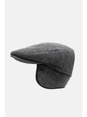 Külah Erkek Kışlık Kasket Premium Kulaklı Yün Driver Şapka