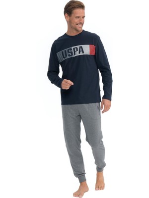 U.s. Polo Assn. Erkek Uzun Kollu Yuvarlak Yaka Penye Eşofman Pijama Takımı S25830