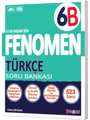 Fenomen Okul Yayınları 6. Sınıf Türkçe B Fenomen Soru Bankası