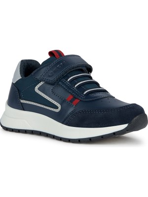 Geox Erkek Çocuk Lacivert Briezee Boy Bağcıklı Sneaker J36GMA054FUC4244