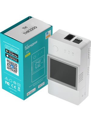 Sonoff TH R3 Elite 20A Dijital Ekranlı Akıllı Sıcaklık ve Nem Takip Rölesi
