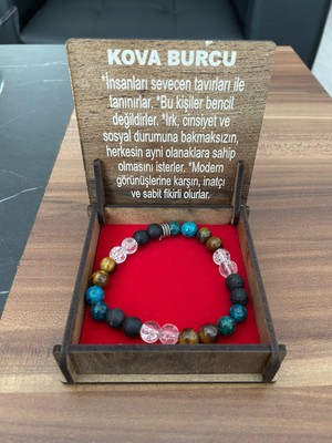 Kova Burcuna Özel Doğal Taş Bileklik