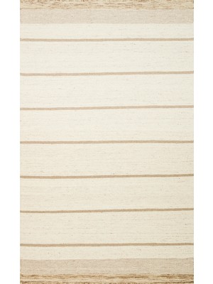 Eko Halı Pune Pun 06 Ivory Beige El Emeği ile Yeni Zelanda Yünü ile Üretilen Modern El Dokuma Kilim