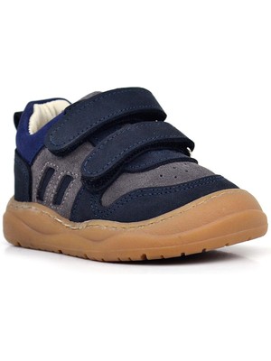 Rakerplus Schaggy Hakiki Deri Lacivert Bebek Spor Ayakkabı