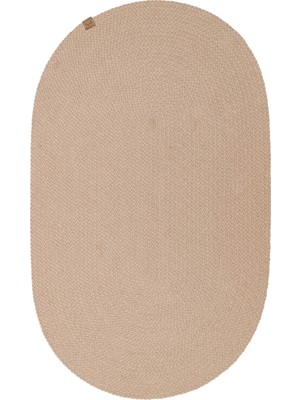 Eko Halı Patna Beige Oval Jüt ve Hasır Görünümlü Halı