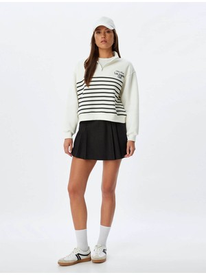 Koton Kadın Sweatshirt Ekru 5WAK10054EK