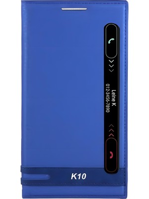 Cepustik Telefon Aksesuarları Lg K10 Kılıf Pencereli Elite Kapaklı Kılıf