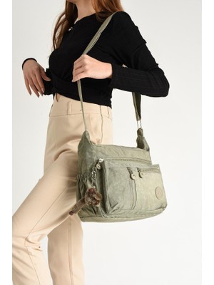 Kadın Omuz Çantası Çok Cepli Hafif Yağmur Geçirmez Klinkır Kumaş 30*20 cm Günlük Kullanıma Uygun