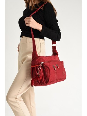 Kadın Omuz Çantası Çok Cepli Hafif Yağmur Geçirmez Klinkır Kumaş 30*20 cm Günlük Kullanıma Uygun