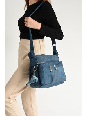 Kadın Omuz Çantası Çok Cepli Hafif Yağmur Geçirmez Klinkır Kumaş 30*20 cm Günlük Kullanıma Uygun