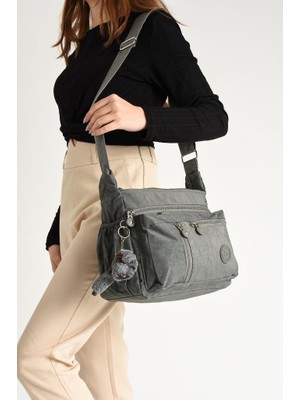 Kadın Omuz Çantası Çok Cepli Hafif Yağmur Geçirmez Klinkır Kumaş 30*20 cm Günlük Kullanıma Uygun