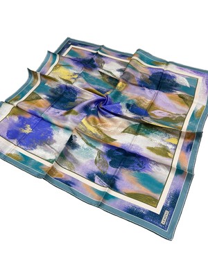 Armine İpek Eşarp 2025 Kış - 9240-52 Lavanta Krem Twill