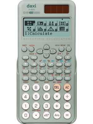 Daxi X-900 Bilimsel Hesap Makinesi 552 Fonksiyon Doğal Ekran Çift Güç Kaynaklı Türkiye Üretimi