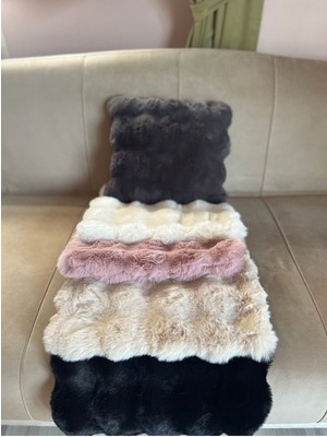 Woodhub Bubble Tavşan Tüyü Süper Soft Kırlent&yastık Kılıfı 40X40